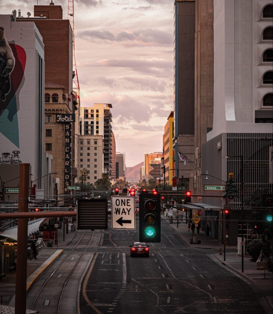 Picture of Downtown Phoenix looking north on Central Ave