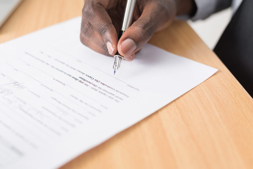 signing document for dscr loans